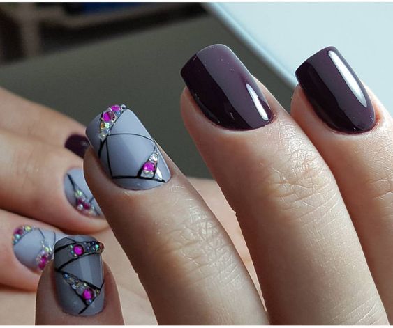 Маникюр геометрия 2023 (480+ фото): модные тренды рисунков на ногтях